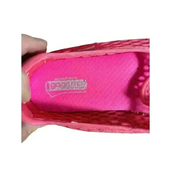 Skechers Goga Mat 8.5 Pink Mesh Athletic Shoes - Picture 7 of 10
